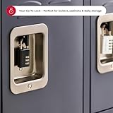 Master Lock Black Combination Padlock, Indoor Gym Locker Lock with Customizable 3-Digit Code for Luggage, Backpacks, Cabinets, 2 pk, 647EC2