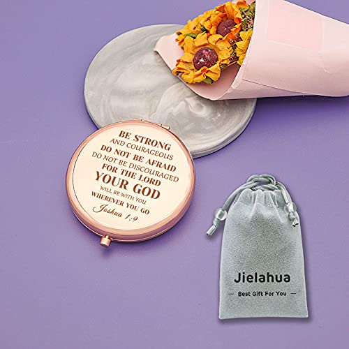 Jielahua Religious Gift Inspirational Gift For Women Girls Daughter Christian Gifts Bible Verse Baptism Gifts For Goddaughter Compact Pocket Makeup Mirror Graduation Christmas Birthday Gift #TOP6