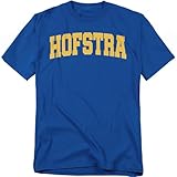 LOGOVISION Hofstra University School Name Arch Unisex Adult T Shirt, Royal, Small