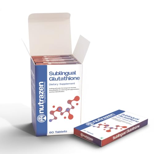 Image of Sublingual Glutathione Supplement - 60 Tablets | High Bioavailability Formula for Skin Brightening, Tan Removal & Anti-Aging | Supports Detox, Liver Health, Cellular Health & Immunity