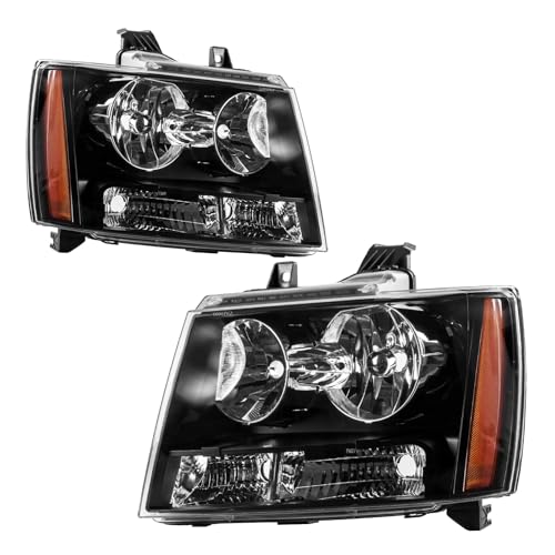 KAC Headlight Assembly, 2PCS Headlights Assembly Compatible With Sierra 1500 1999-2006, Sierra 2500 1999-2004, Sierra 2500 HD/Sierra 3500 2001-2006, Yukon/Yukon XL 1500/Yukon XL 2500 2000-2006 -  2555LAH0188US