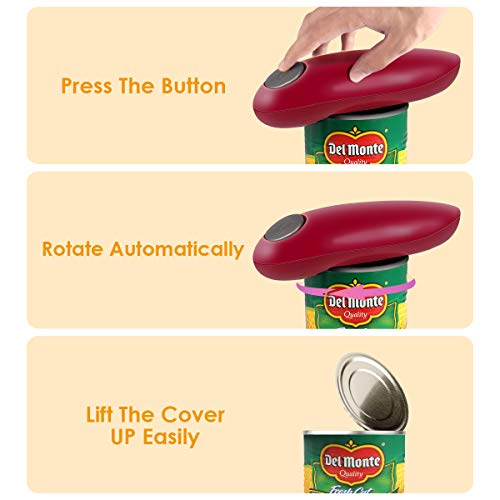 Electric Can Opener, Can Opener, No Sharp Edge, Food-Safe, Senior with Arthritis, Best Gift for Women