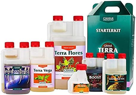 Canna TERRA STARTER KIT | Including Terra Vega, Flores, Cannazym, Rhizotonic, Boost Accelerator & PK 13/14