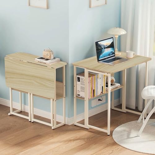 Table d’ordinateur rabattable Fiutazge petit espace avec tapis de pieds - 5