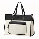 MATEIN 15.6 Inch Insulated Lunch Tote Bag, Lightweight Laptop Purse with Zipper, Stylish & Waterproof Work Handbag, Large Multi-pocket Tote for Computer Accessories, Commute, Office & Daily Use