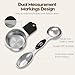 Magnetic Measuring Cups and Spoons Set - 304 Stainless Steel | Dual-sided Design | Set of 15 with Leveler | Strong N52 Magnetic Nesting Design | for Dry & Liquid Ingredients (Black)