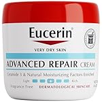 Eucerin Advanced Repair Body Cream for Very Dry Skin, Fragrance Free Daily Body Moisturizer, 16 Oz Jar