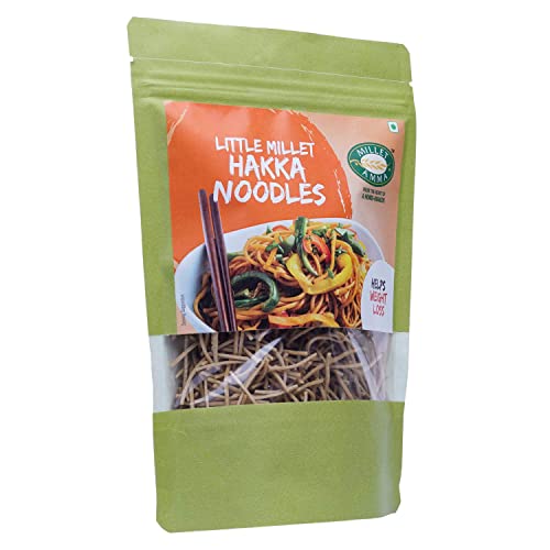 Image of Millet Amma Little Millet Hakka Noodles | 180 Gms Pack | Easy & Ready To Cook | Zero Maida & 100% Vegan | Best Choice For Instant Breakfast & Dinner | Healthy Foods | Gluten Free
