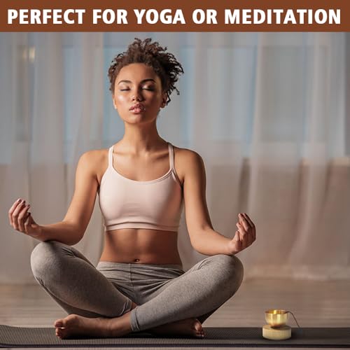 HIQE-FL Mini Klangschale,3 Stück Tibetisches Klangschalen Set,Klangschalen Set Klein,Meditationsklangschale,Meditations Klangschale für Yoga,Stress Reduzieren und Entspannen(E)