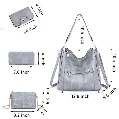 Set 4 piezas bolso mujer PU 13" multiusos miniatura 5