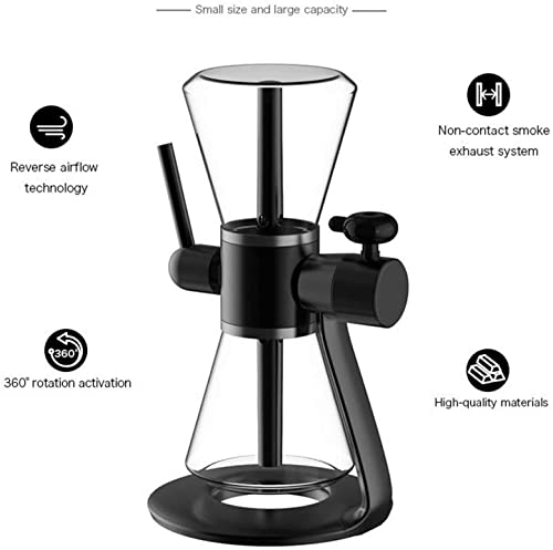 ILYF 13"Metallschwerpunkthaare - 360 rotierende Hukahn Set, Hakenschläger - modern einzigartige Formglasmaterial Big Shisha mit Hukahnschüssel für Häuser, Bars, Clubs, Partys (Color : C) – Bild 4