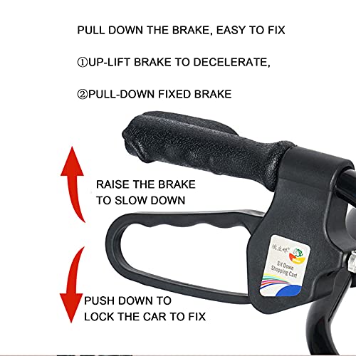 Andador Rollator portátil para idosos, andador de rolamento para idosos com mobilidade com assento,