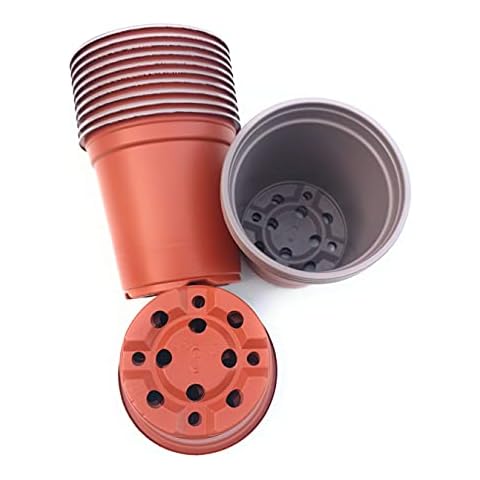 Coolrunner 3.5 Inch Plastic Flower Seedlings Nursery Pot/pots (50) Cover