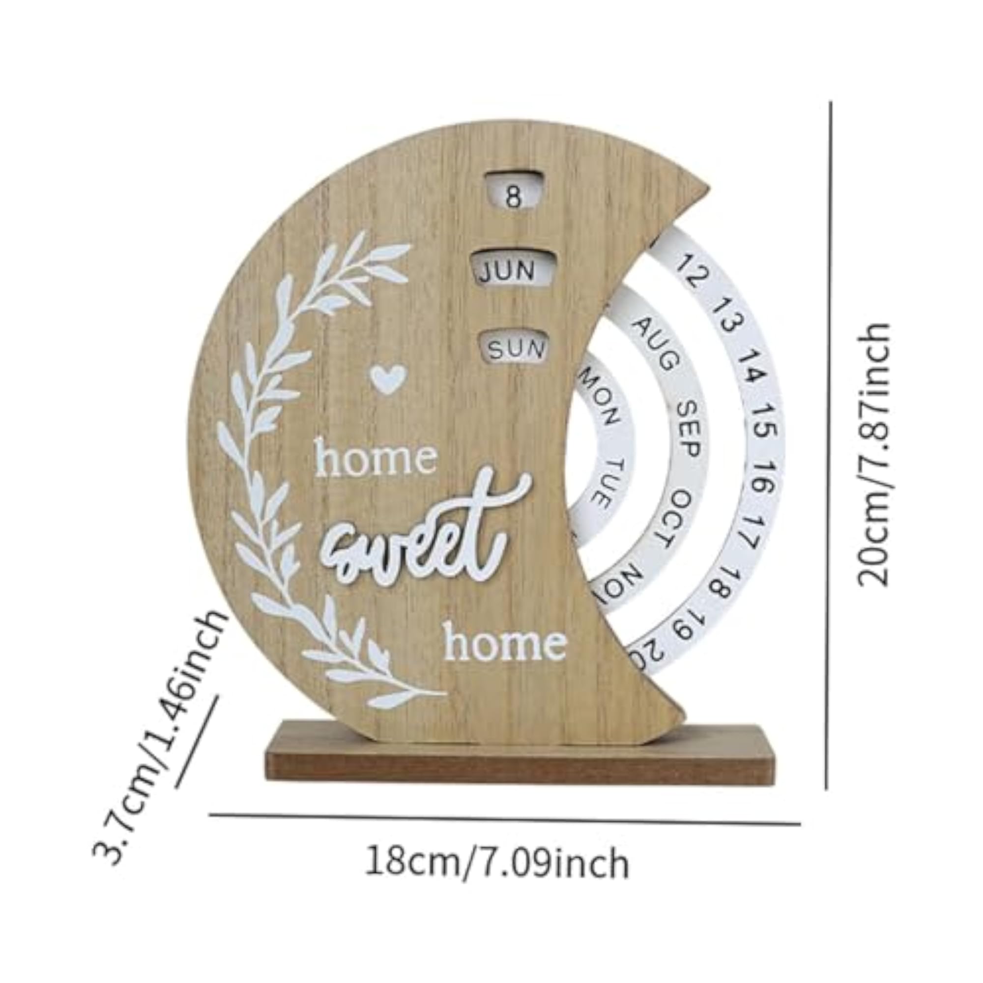 Rotatable Table Calendar Decorative Gift for Desktop