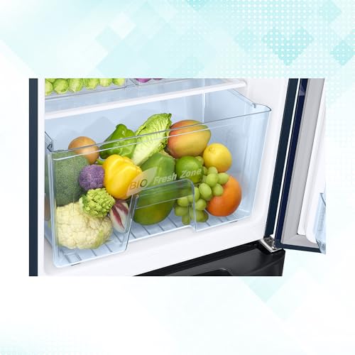 Image of Samsung 183 L, 5 Star, Digital Inverter, Direct-Cool Single Door Refrigerator (RR20D2825HV /NL, Himalaya Poppy Blue, Base Stand Drawer)