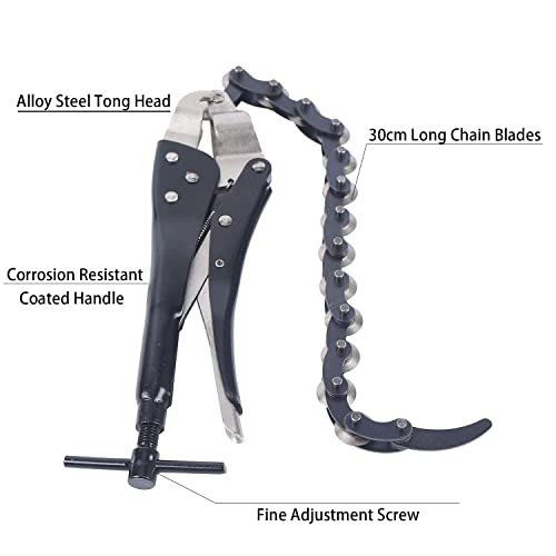 Macwork Exhaust Pipe Cutter, 0.6" To 3.3" Tailpipe Cutter, Chain Exhaust Cutter, Rolling Blade Design For Easy Cutting - Can Be Used As Pvc Cutter Or Copper Pipe Cutter #TOP2