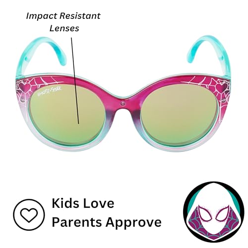 ARKAID Ghost Spider Girls Sunglasses | Cat Eye Frames | UV 400 | One Size Fits Most Kids2