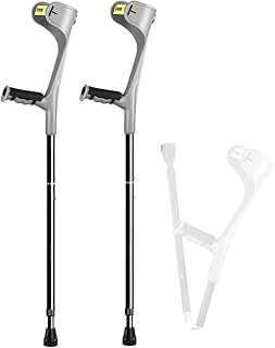 Medical Crutches Adult Armpit Crutches 10 Levels Adjustable Height Aluminum Folding Armpit Crutches Elderly Crutches