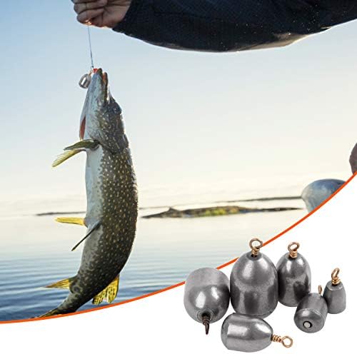 OROOTL Fishing Weights Tackle Kit Iron Sinker Weight Fishing Accessories Tackle Box 5 Sizes Fishing Terminal Tackle For Saltwater Freshwater