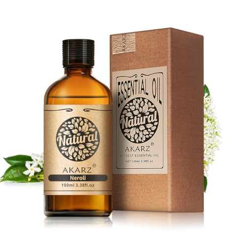 AKARZ 100ml Aceite esencial de Neroli - Aceite esencial puro para difusores, luces aromáticas y aromas ambientales