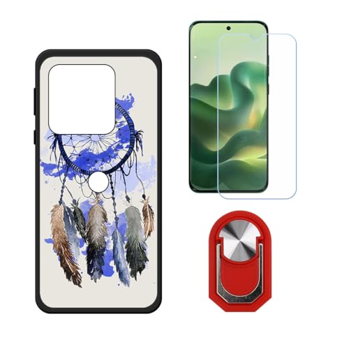 BMPNLSZ �K�p Motorola Edge 70 Fusion+�p+HD�����K���X�ɓK�����ėpTPU�P�[�X�A�V���J�Q���P�[�X�o���p�[�ی�o�b�N�P�[�X-�ɓK����9�d�x�X�N���C�u�h�~�X�N���[���v���e�N�^(6,8") + ���O���\�Ŕėp�I��360�x��]