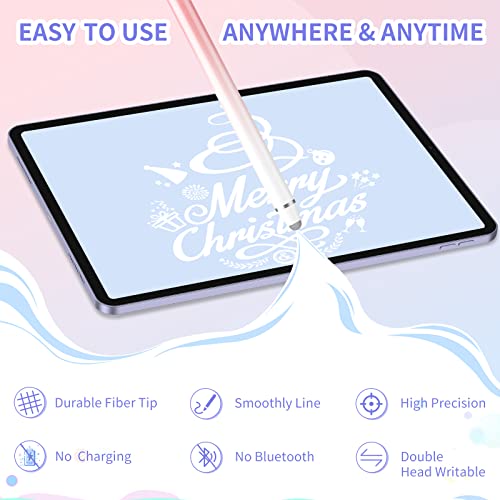 Stylus Pens For Touch Screens (3Pcs), Capacitive Stylus Pen For Ipad With High Sensitivity Fiber Tip Compatible With All Universal Touch Screens (Pink/Blue/Purple) #TOP2