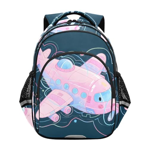 Nexawaveo Zaino per bambini in età prescolare per scuola elementare per ragazzi e ragazze, età 3-8 anni, Aereo Fantasy Blu, Medium, Zaini da viaggio