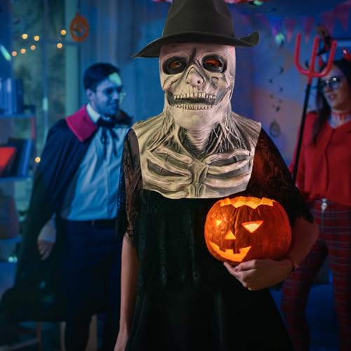 Masque de crâne complet pour éviter le maquillage d'Halloween inconfortable - 2