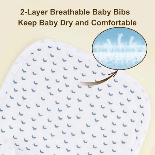 Baby Bibs for Girls & Boys Teething Feeding and Drooling,Super Soft Ultra Absorbent,10-Pack2