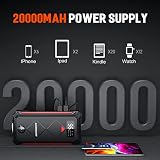 Acmount Car Jump Starter, 2000A Peak 20000mAh Lithium Jump Starter Battery Pack for Up to 9L Gas or 7L Diesel Engine, SuperSafe 12V Portable Battery Starter Power Pack with LED Screen & LED Light - 3