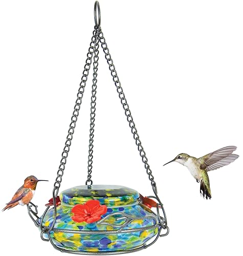 Nature's Way Bird Products GHF7 Hand Blown Illuminated Top Fill Hummingbird Feeder