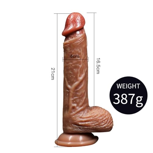 Gode ventouse grand format en silicone avec détails anatomiques - 2