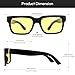 ZENOTTIC Night Vision Glasses for Men: Fashion Rectangle Yellow Lens with Anti Glare UV400 Protection for Driving Cycling Motorcycle