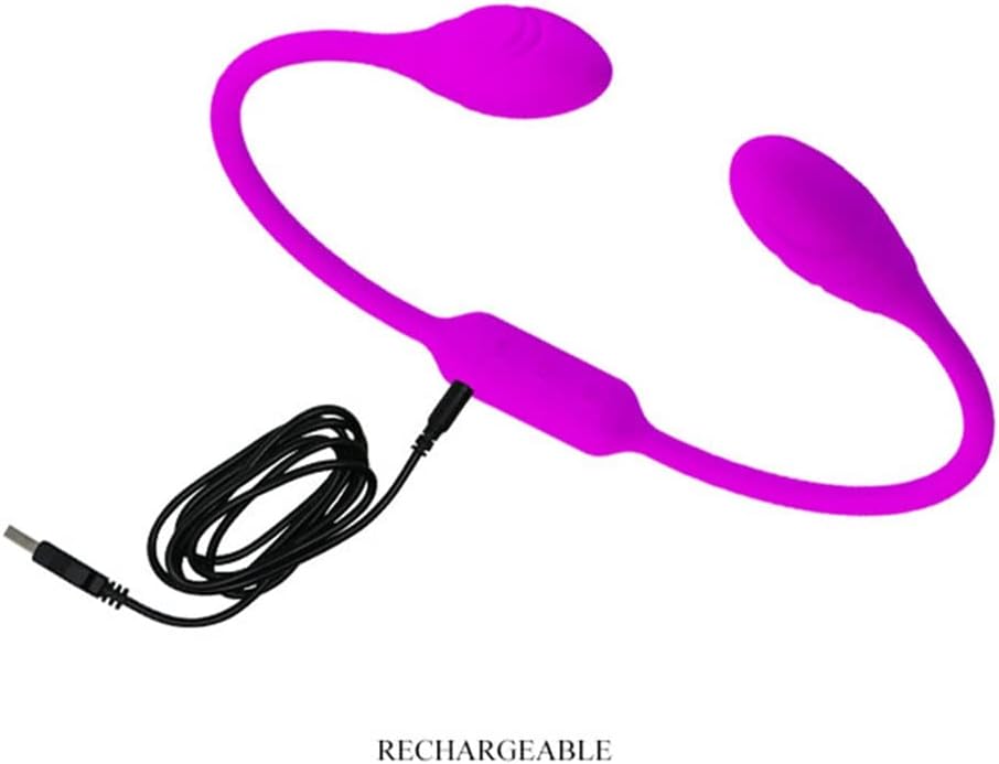 Double Ended Vibrator Vibrating Ball Egg with 12 Vibrations Women G spot Double Headed Dildo Bullet Vibrator Rechargeable Double Penetration Anal Prostate Adult Sex Toy