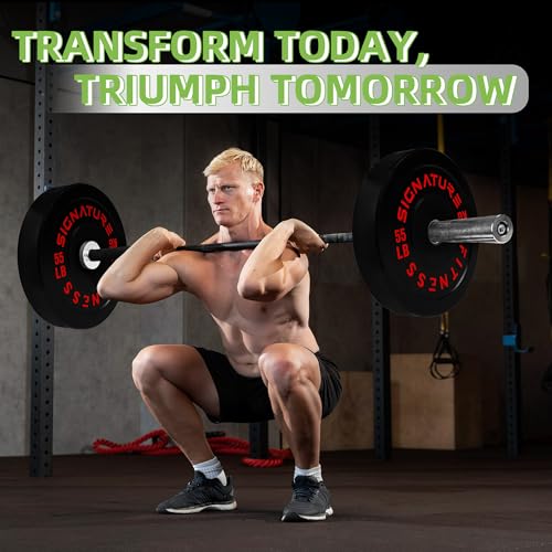 Fitvids 2" Olympic Bumper Weight Plates Set for Barbell – 35 LB – Colored by Fitvids - Image 7