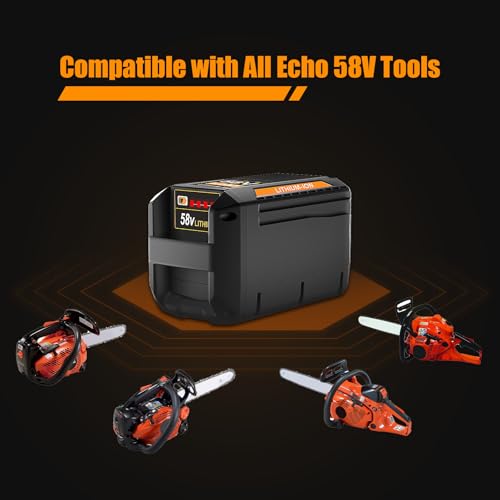 DSANKE 58V 5.0Ah Lithium-ion Battery Replacement for Echo 58V Battery Cordless Tools, Compatible with CBP-58V40, CBP-58V2AH, CHT-58V, CDST-58V, CPLB-58VBT, CST-58V Cordless Blower Chainsaw Trimmer by C DSANKE C - Image 3