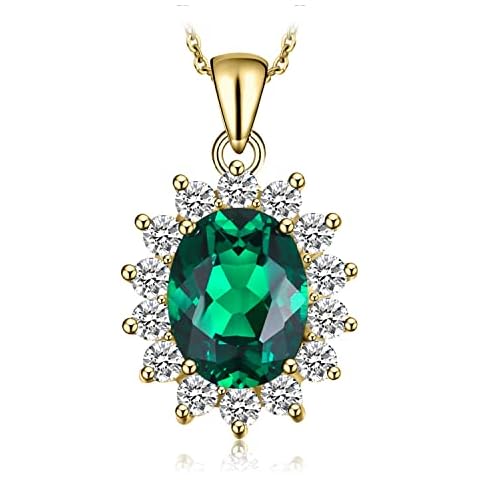 JewelryPalace Princess Diana Emerald Pendant Necklace Cover