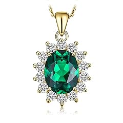 E-Yellow Gold Plated-emerald