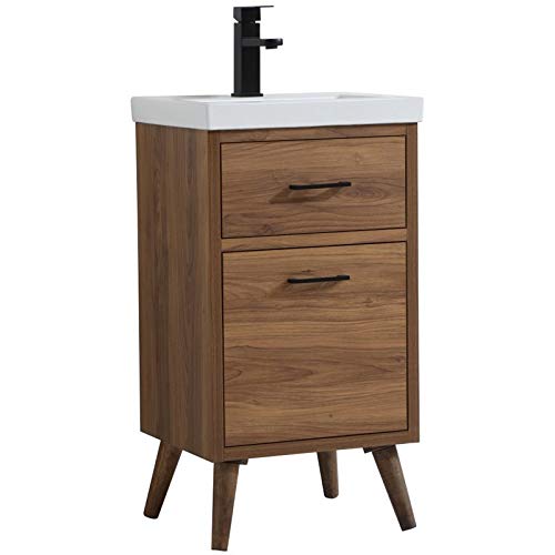 Elegant Decor 18 Inch Bathroom Vanity In Walnut Brown #TOP2