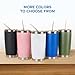 OMTech 20oz Tumblers Bulk, 12pc Stainless Steel Tumbler Set with Lid & Straw, Double Wall Vacuum Insulated Mug for Laser Engraver, Travel Coffee Mug for Hot & Cold Drinks, White Powder Coated Cup
