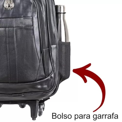 Mochilas Bolsa Reforçada Couro Rodinhas Notebook Escolar Trabalho Faculdade Masculinas/Feminina (PRE