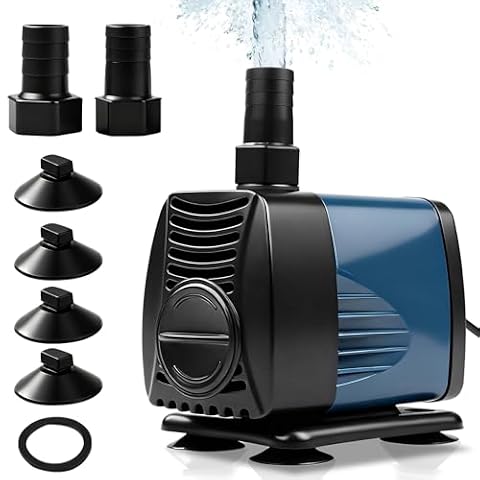 Nikou Pompa do akwarium, 40 W, 3000 l/h, pompa zanurzeniowa, amfibia, pompa do stawu, cicha pompa, wysokość tłoczenia 2,5 m, przewód zasilający 1,8 m, mała pompa filtrująca do akwariów, stawu