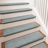 Photo Gallery pure era tappetini per scale, ultra soffici, morbidi, a forma di toro, adatti agli animali domestici, antiscivolo, con nastro antiscivolo, lavabile, riutilizzabile (14 pezzi, colore grigio chiaro) Photo Gallery pure era tappetini per scale, ultra soffici, morbidi, a forma di toro, adatti agli animali domestici, antiscivolo, con nastro antiscivolo, lavabile, riutilizzabile (14 pezzi, colore grigio chiaro)