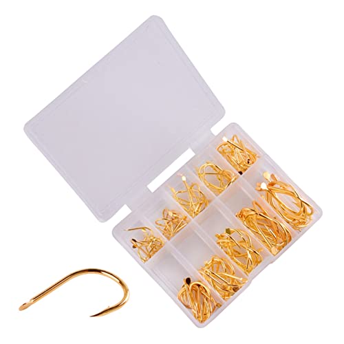 HNHYNSY Angelhaken 100 stücke starken kohlenstoffstahl karpf Angelhaken eingestellt mit Box Edelstahl bankbücher…