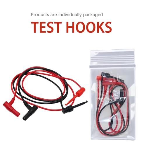 Image of Multimeter Test Leads Set, Red and Black, Silicone Insulated, Banana Plug to Alligator Clips