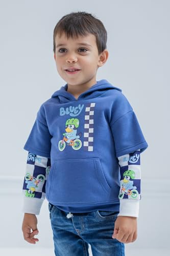 Bluey Fleece Hangdown Hoodie Toddler to Little Kid2