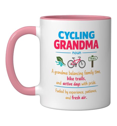 Cycling Grandma Retro Ceramic Mug