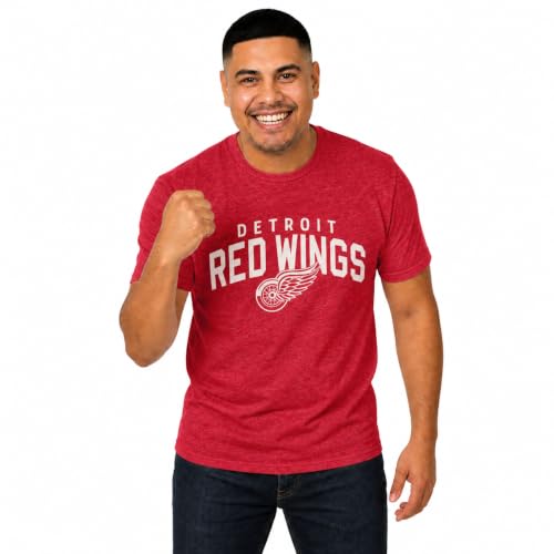 Red Wings T-Shirt Heathered Cotton Tee for Men and Women - Red