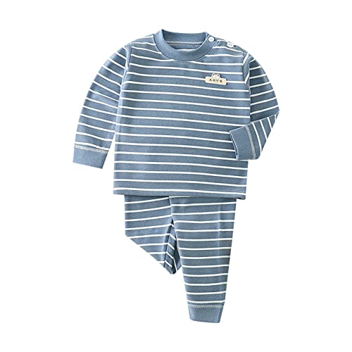 Kids Girls Boys' 2-Piece Snug Fit Cotton 𝐏ajama Set Striped Sl𝐞epwear for Kids Toddler Long Sleeve 𝐏js Loung𝐞wear