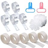 [Kit de guirnaldas de arco de globos] Viene con 5 tiras de conexión de globos de 16 pies, 20 x clips de flores, 5 x 100 puntos de pegamento de puntos y 2 x herramientas para atar globos, totalmente 32 piezas, que te ayudan a completar las decoraciones de globos de fiesta.